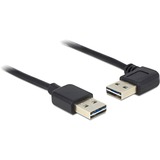 DeLOCK 3m USB 2.0 A m/m 90° cavo USB USB A Nero Nero, 3 m, USB A, USB A, USB 2.0, Maschio/Maschio, Nero