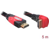DeLOCK 5m HDMI cavo HDMI HDMI tipo A (Standard) Nero, Rosso Nero, 5 m, HDMI tipo A (Standard), HDMI tipo A (Standard), 10,2 Gbit/s, Nero, Rosso