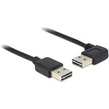 DeLOCK 5m USB 2.0 A m/m 90° cavo USB USB A Nero Nero, 5 m, USB A, USB A, USB 2.0, Maschio/Maschio, Nero