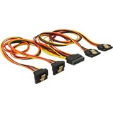 DeLOCK 60152 cavo di alimentazione interno 0,5 m 0,5 m, 4 x SATA 15 pin, SATA a 15 pin, Maschio, Femmina, Oro