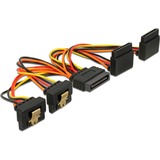 DeLOCK 60153 cavo di alimentazione interno 0,15 m 0,15 m, 4 x SATA 15 pin, SATA a 15 pin, Maschio, Femmina, Oro