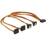 DeLOCK 60155 cavo di alimentazione interno 0,5 m 0,5 m, 4 x SATA 15 pin, SATA a 15 pin, Maschio, Femmina, Oro