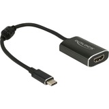 DeLOCK 62988 cavo e adattatore video 0,2 m USB tipo-C HDMI tipo A (Standard) Grigio grigio scuro, 0,2 m, USB tipo-C, HDMI tipo A (Standard), Maschio, Femmina, Dritto