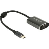 DeLOCK 62989 cavo e adattatore video 0,2 m USB tipo-C VGA (D-Sub) Grigio grigio scuro, 0,2 m, USB tipo-C, VGA (D-Sub), Maschio, Femmina, Dritto
