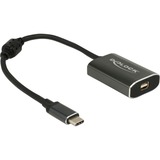 DeLOCK 62990 cavo e adattatore video 0,2 m USB tipo-C Mini DisplayPort Grigio grigio scuro, 0,2 m, USB tipo-C, Mini DisplayPort, Maschio, Femmina, Dritto
