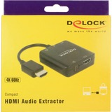 DeLOCK 63276 cavo e adattatore video HDMI tipo A (Standard) Nero Nero, HDMI tipo A (Standard), HDMI tipo A (Standard), Maschio, Femmina, 3840 x 2160 Pixel, 3840 x 2160