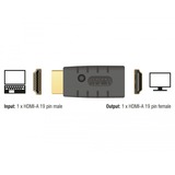 DeLOCK 63320 adattatore per inversione del genere dei cavi 1 x HDMI-A 19 pin Nero Nero, 1 x HDMI-A 19 pin, 1 x HDMI-A 19 pin, Nero