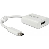 DeLOCK 63937 cavo e adattatore video 0,1 m USB tipo-C HDMI Bianco bianco, 0,1 m, USB tipo-C, HDMI, Maschio, Femmina, Dritto