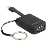 DeLOCK 63941 cavo e adattatore video 0,03 m USB tipo-C VGA (D-Sub) Nero Nero, 0,03 m, USB tipo-C, VGA (D-Sub), Maschio, Femmina, Dritto