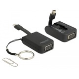 DeLOCK 63941 cavo e adattatore video 0,03 m USB tipo-C VGA (D-Sub) Nero Nero, 0,03 m, USB tipo-C, VGA (D-Sub), Maschio, Femmina, Dritto