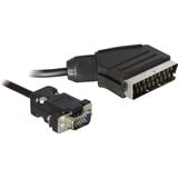 DeLOCK 65028 cavo e adattatore video 2 m SCART (21-pin) VGA (D-Sub) Nero Nero, 2 m, SCART (21-pin), VGA (D-Sub), Nichel, Nero, Maschio/Maschio