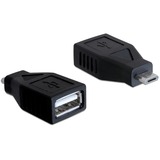 DeLOCK 65296 adattatore per inversione del genere dei cavi USB 2.0-A USB Micro-B Nero Nero, USB 2.0-A, USB Micro-B, Nero