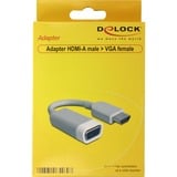 DeLOCK 65469 cavo e adattatore video VGA (D-Sub) HDMI tipo A (Standard) Bianco grigio, VGA (D-Sub), HDMI tipo A (Standard), Maschio, Femmina, Bianco