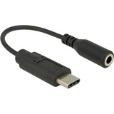 DeLOCK 65842 cable gender changer USB Type-C 3,5 mm Nero, Adattatore Nero, USB Type-C, 3,5 mm, 0,14 m, Nero