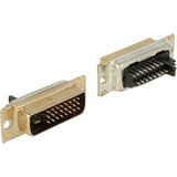 DeLOCK 65883 cavo di collegamento DVI 24+1 Argento argento, DVI 24+1, Argento, Oro, 36,8 mm, 17,1 mm, 12,5 mm