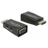 DeLOCK 65901 adattatore per inversione del genere dei cavi HDMI A VGA & 3.5 mm Audio Nero Nero, HDMI A, VGA & 3.5 mm Audio, Nero