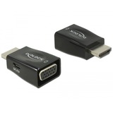 DeLOCK 65902 adattatore per inversione del genere dei cavi HDMI A VGA Nero Nero, HDMI A, VGA, Nero