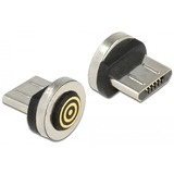 DeLOCK 65932 adattatore per inversione del genere dei cavi Magnet USB Type Micro-B Nero, Argento Magnet, USB Type Micro-B, Nero, Argento