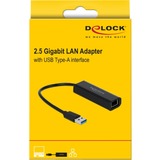 DeLOCK 66299 scheda di rete e adattatore Ethernet 5000 Mbit/s Nero, Cablato, USB, Ethernet, 5000 Mbit/s, Nero