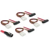 DeLOCK 83146 cavo Serial Attached SCSI (SAS) 1 m Nero, Rosso, Bianco, Adattatore rosso/Nero, 1 m, mini SAS 36-pin, 4x SAS 29pin (SFF 8087 > 4x SFF 8482 + 5.25), Maschio/Maschio, Nero, Rosso, Bianco