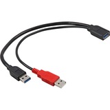 DeLOCK 83176 cavo USB 0,3 m USB 3.2 Gen 1 (3.1 Gen 1) USB A 2 x USB A Nero/Rosso, 0,3 m, USB A, 2 x USB A, USB 3.2 Gen 1 (3.1 Gen 1), Maschio/Femmina, 5000 Mbit/s