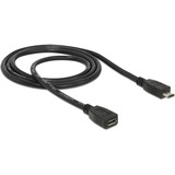 DeLOCK 83248 cavo USB 1 m USB 2.0 Micro-USB B Nero Nero, 1 m, Micro-USB B, Micro-USB B, USB 2.0, Maschio/Femmina, Nero