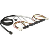 DeLOCK 83391 cavo Serial Attached SCSI (SAS) 1 m Multicolore, Adattatore Nero, 1 m, 1 x Mini SAS HD x 4 SFF 8643, 4 x SAS 29p SFF 8482, Maschio/Femmina, Multicolore
