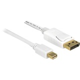 DeLOCK 83481 cavo DisplayPort 1 m Mini DisplayPort Bianco bianco, 1 m, Mini DisplayPort, DisplayPort, Maschio, Maschio, 3840 x 2160 Pixel