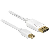 DeLOCK 83483 cavo DisplayPort 3 m Mini DisplayPort Bianco bianco, 3 m, Mini DisplayPort, DisplayPort, Maschio, Maschio, 3840 x 2160 Pixel