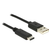 DeLOCK 83600 cavo USB 1 m USB 2.0 USB C USB A Nero Nero, 1 m, USB C, USB A, USB 2.0, Maschio/Maschio, Nero