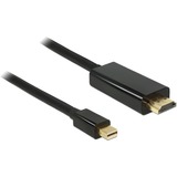 DeLOCK 83698 cavo e adattatore video 1 m Mini DisplayPort HDMI Nero Nero, 1 m, Mini DisplayPort, HDMI, Maschio, Maschio, Oro