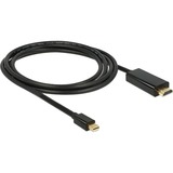 DeLOCK 83699 cavo e adattatore video 2 m Mini DisplayPort HDMI Nero Nero, 2 m, Mini DisplayPort, HDMI, Maschio, Maschio, Oro