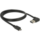 DeLOCK 85165 cavo USB 1 m USB 2.0 USB A Micro-USB B Nero Nero, 1 m, USB A, Micro-USB B, USB 2.0, Nero