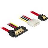 DeLOCK 85230 cavo SATA 0,3 m SATA 7-pin + Molex (4-pin) SATA 22-pin Nero Nero/Rosso, 0,3 m, SATA III, SATA 7-pin + Molex (4-pin), SATA 22-pin, Femmina/Femmina, Nero