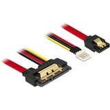 DeLOCK 85232 cavo SATA 0,3 m SATA 7-pin + Molex (4-pin) SATA 22-pin Nero Nero/Rosso, 0,3 m, SATA III, SATA 7-pin + Molex (4-pin), SATA 22-pin, Femmina/Femmina, Nero