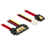 DeLOCK 85234 cavo SATA 0,3 m SATA 7-pin + Molex (4-pin) SATA 22-pin Nero Nero/Rosso, 0,3 m, SATA III, SATA 7-pin + Molex (4-pin), SATA 22-pin, Femmina/Femmina, Nero