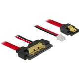 DeLOCK 85240 cavo SATA 0,2 m SATA 7-pin SATA 22-pin Nero Nero/Rosso, 0,2 m, SATA III, SATA 7-pin, SATA 22-pin, Femmina/Femmina, Nero