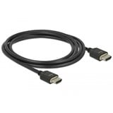 DeLOCK 85294 cavo HDMI 2 m HDMI tipo A (Standard) Nero Nero, 2 m, HDMI tipo A (Standard), HDMI tipo A (Standard), Compatibilità 3D, 48 Gbit/s, Nero