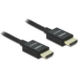 DeLOCK 85383 cavo HDMI 0,5 m HDMI tipo A (Standard) Nero Nero, 0,5 m, HDMI tipo A (Standard), HDMI tipo A (Standard), Compatibilità 3D, 48 Gbit/s, Nero