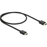 DeLOCK 85383 cavo HDMI 0,5 m HDMI tipo A (Standard) Nero Nero, 0,5 m, HDMI tipo A (Standard), HDMI tipo A (Standard), Compatibilità 3D, 48 Gbit/s, Nero
