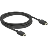 DeLOCK 85389 cavo HDMI 2,5 m HDMI tipo A (Standard) Nero Nero, 2,5 m, HDMI tipo A (Standard), HDMI tipo A (Standard), Compatibilità 3D, 49 Gbit/s, Nero