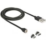 DeLOCK 85723 cavo USB 1,1 m USB 2.0 USB A USB C/Micro-USB B Nero Nero, 1,1 m, USB A, USB C/Micro-USB B, USB 2.0, 480 Mbit/s, Nero