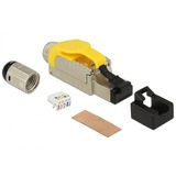 DeLOCK 86287 cavo di collegamento RJ-45 Argento, Giallo, Spina giallo, RJ-45, Argento, Giallo, Zinco, Cat6a, S/UTP (STP), 18,4 mm