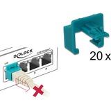 DeLOCK 86406 cavo di collegamento, Supporto turchese, 20 pz