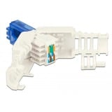 DeLOCK 86417 cavo di collegamento RJ-45 Blu, Bianco, Spina bianco, RJ-45, Blu, Bianco, Cat6a, U/UTP (UTP), 18 mm, 52,8 mm