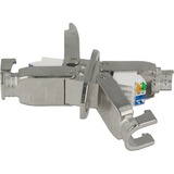 DeLOCK 86466 cavo di collegamento 2 x LSA Acciaio inossidabile, Frizione argento, 2 x LSA, Acciaio inossidabile, Cat6, U/FTP (STP), 23/24, 28 mm