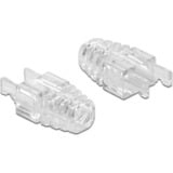 DeLOCK 86471 connettore plug per cavo Trasparente 20 pz, Protezione antipiega trasparente, RJ-45, Trasparente, 20 pz