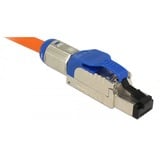 DeLOCK 86487 cavo di collegamento RJ-45 Blu, Argento, Spina blu, RJ-45, Blu, Argento, Zinco, Cat8, S/UTP (STP), Rame