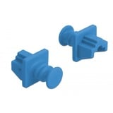 DeLOCK 86509 copertura antipolvere per porta 10 pz RJ-45, Cappuccio di protezione blu, RJ-45, Plastica, Blu, Commutatore di rete, 18 mm, 21 mm