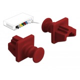 DeLOCK 86510 copertura antipolvere per porta 10 pz RJ-45 rosso scuro, RJ-45, Plastica, Commutatore di rete, 18 mm, 21 mm, 14 mm